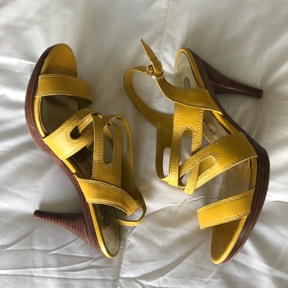 Audrey Brooke Shoes - Audrey Brooke Yellow Sandals Audrey Brooke Shoes - Audrey Brooke Yellow Sandals